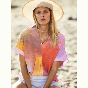Anthropologie x Bl-nk Carmel Tie Dye Blouse
